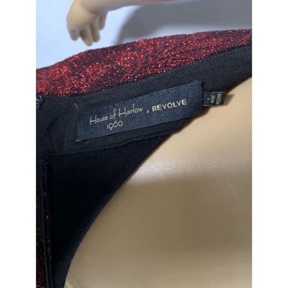 House Of Harlow X Revolve Lynette Jumpsuit Garnet Red Black Floral Size Small - Picture 8 of 8